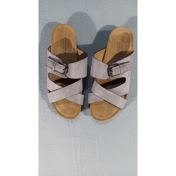 Comfortiva gervais Pillowtop Memory Foam Sandals Crisscross Buckle Women’s 8.5M - Picture 2 of 5